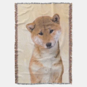 Manta Pintura Shiba Inu (roja) - Arte Perro Original