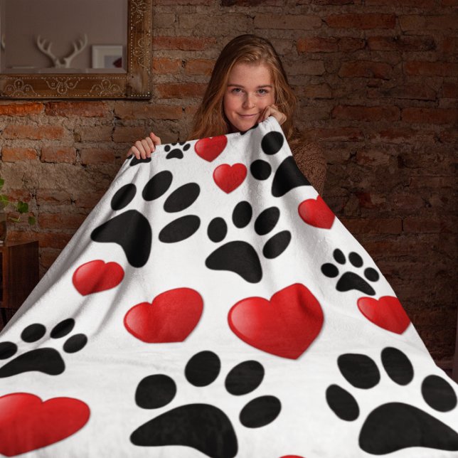Manta Pinturas y corazones de perros cortos (Subido por el creador)