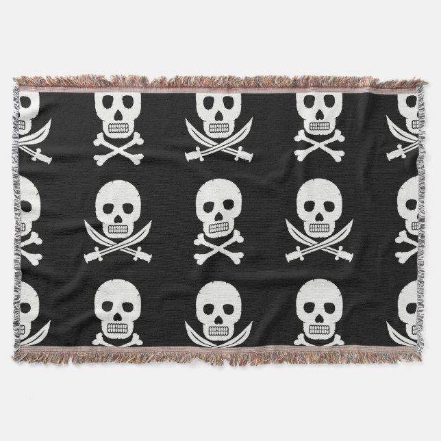 Manta Pirata Skulls Crossbone Seless Pattern (Anverso)