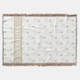 Manta Pitbull Staffy personalizado (Blanco) 