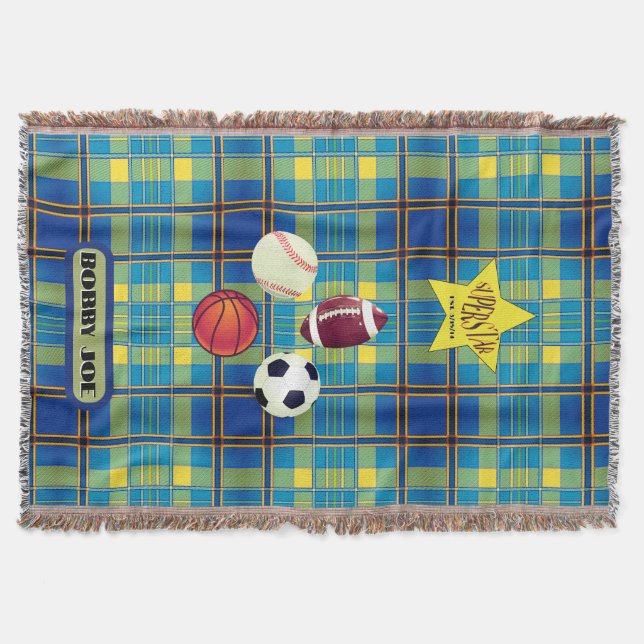 Manta Placa azul amarillo superestrella (Anverso)