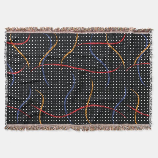 Manta Placa y puntos de pintura retro (Anverso)