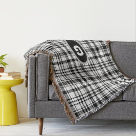 Manta Plaid negro y blanco