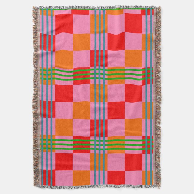Manta Plaid Retro  (Frente vertical)