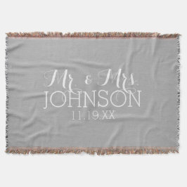 Manta Plata de color sólido - Favoritos a Mr & Mrs Weddi