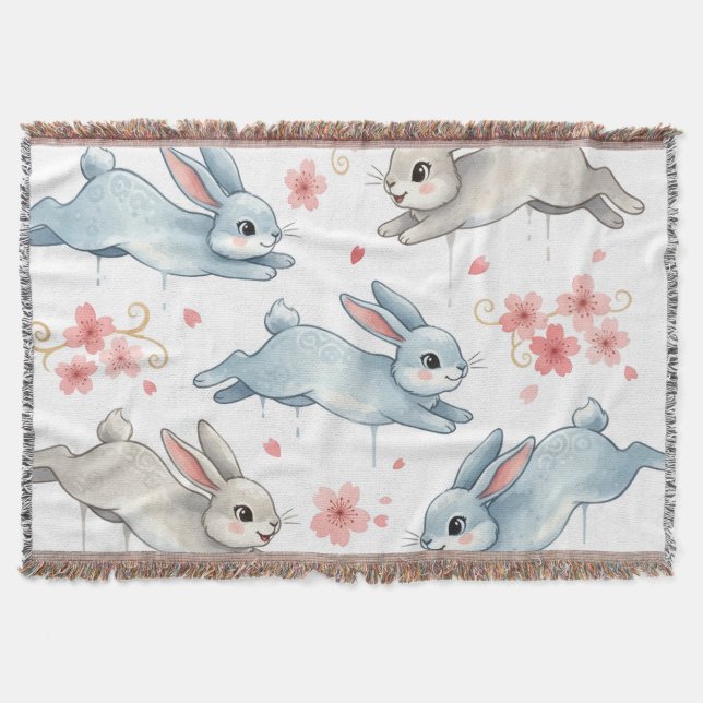 Manta Playful Rabbits in a Blooming Dream (Anverso)