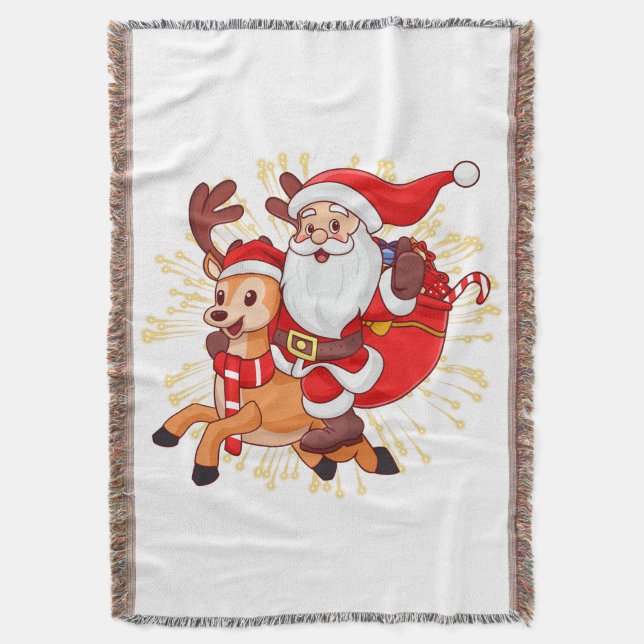 Manta **"Playful Santa Claus Design – Fun and Festive Ch (Frente vertical)