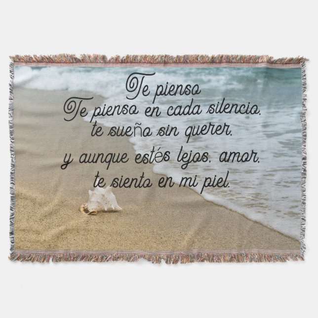 Manta Poema de amor en español (Anverso)