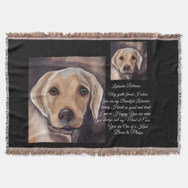 Manta Poesía del Labrador Retriever (Anverso)