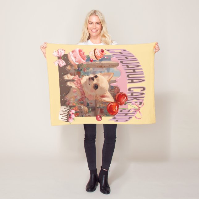 Manta Polar 可愛いチワワのケーキ屋さん、sweets 、cherry、coquett,cake,puppyが好き (In situ)