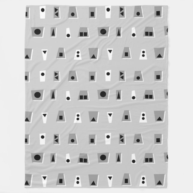 Manta Polar 020216 - Gris, blanco y negro sobre gris CCCC (Anverso)