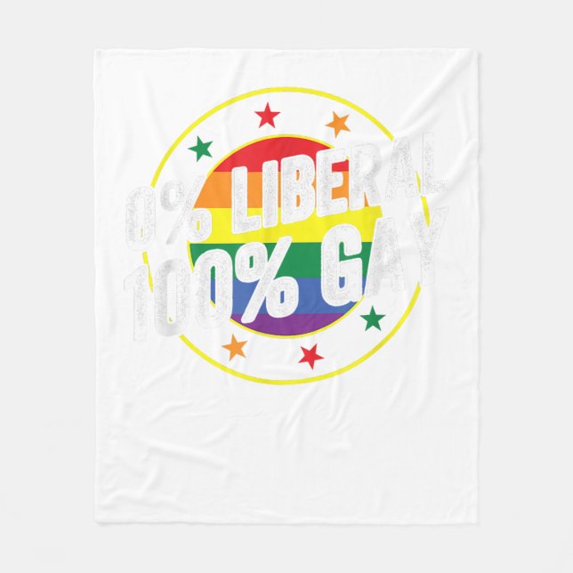 Manta Polar 0 Diseño liberal 100 LGBT gay para conservadores (Anverso)