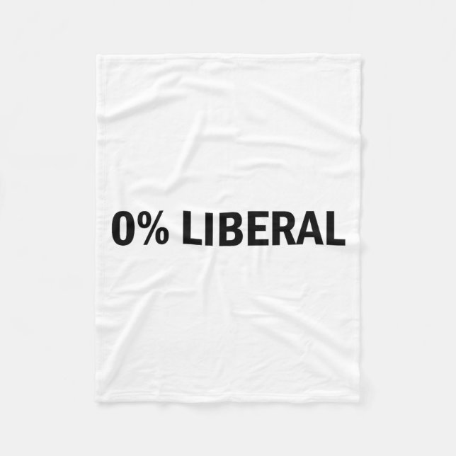 Manta Polar 0% Liberal 0 Percent Liberal Funny Conservative Li (Anverso)