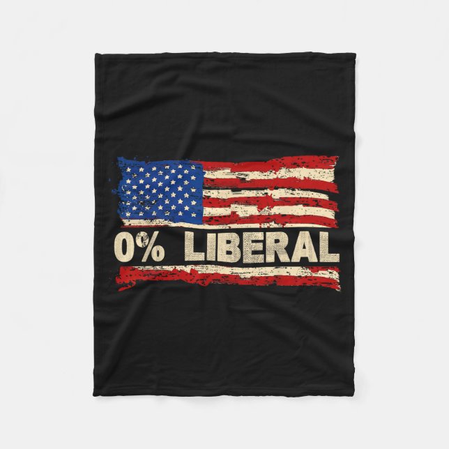 Manta Polar 0% Liberal Zero Percent Liberal Republican Flag  (Anverso)