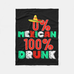 Manta Polar 0% mexicano 100% divertido cinco de mayo 2025