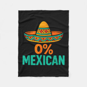 Manta Polar 0 por ciento mexicano divertido cinco de mayo somb