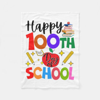 Manta Polar 100º día de maestros estudiantes niños escuela 100