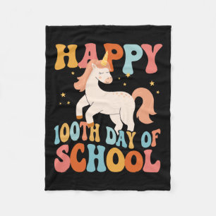 Manta Polar 100.º Día De La Escuela Unicornio Niños Estudiante