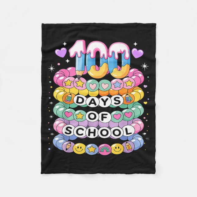 Manta Polar 100 Days Of School Friendship Bracelets 100 Days S (Anverso)