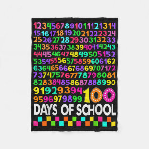 Manta Polar 100° Día De Enseñanza 100 Días Math Num
