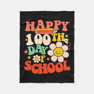 Manta Polar 100° Día De Los Niños Maestros 100 Días Retro Gr