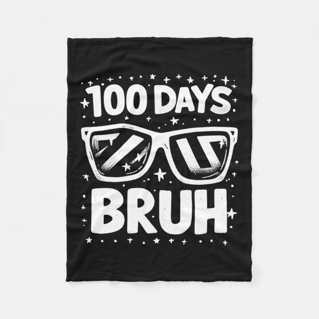 Manta Polar 100 días Bruh Sungles 100 días de escuela niños Gi (Anverso)