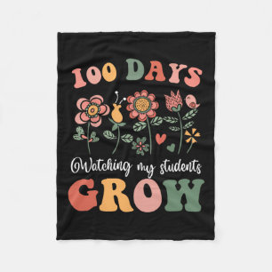 Manta Polar 100 días cultivando flores de boho profesora 100 d