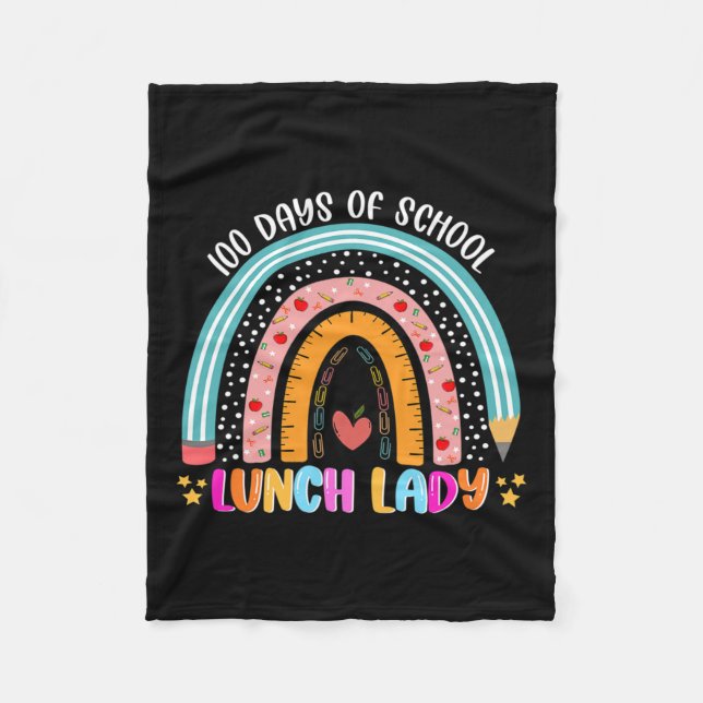 Manta Polar 100 Días De Almuerzo Escolar Señora 100 (Anverso)