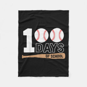 Manta Polar 100 Días De Béisbol Escolar 100º Día De La Escuela