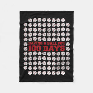 Manta Polar 100 Días De Béisbol Escolar 100º Día De La Escuela