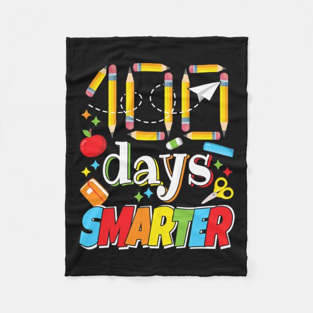 Manta Polar 100 Días De Celebración Escolar Estudiante 100 (Anverso)