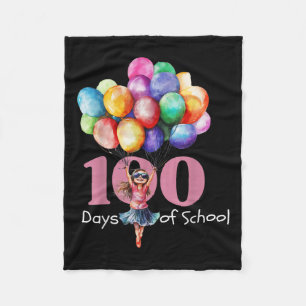 Manta Polar 100 Días De Celebración Escolar Para Niños, Chicas