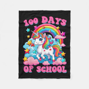 Manta Polar 100 días de Chicas de unicornio en la escuela