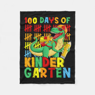Manta Polar 100 Días De Dinosaurio De Jardín Infantil 100 Días