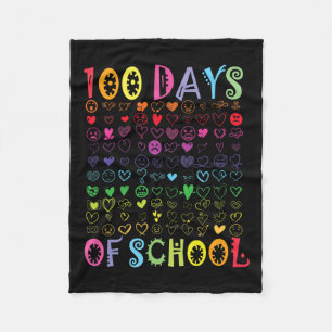 Manta Polar 100 Días De Enseñanza Escolar Niños Estudiantes Ch
