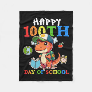 Manta Polar 100 Días De Escuela Para Rex Dinosaurio