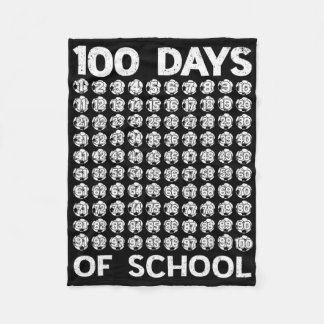 Manta Polar 100 Días De Fútbol Escolar 100º Día De Escuela Par