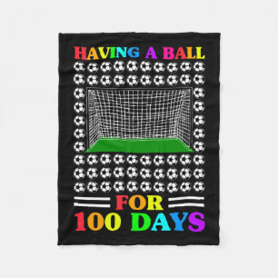 Manta Polar 100 días de maestro escolar 100 días de fútbol par