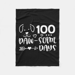 Manta Polar 100 Días De Pawsomeness Puppy Cute Dog Happy 100 D