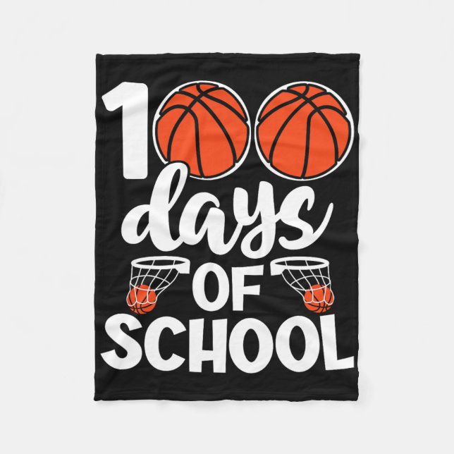 Manta Polar 100 Días Escolares De Novedad De Niños De Bysketby (Anverso)