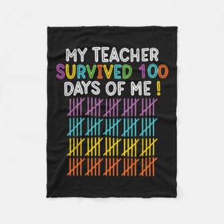 Manta Polar 100 Días Escolares Felices 100 Días De Enseñanza E