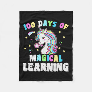 Manta Polar 100 días mágicos niños unicornios disfrazados 100 