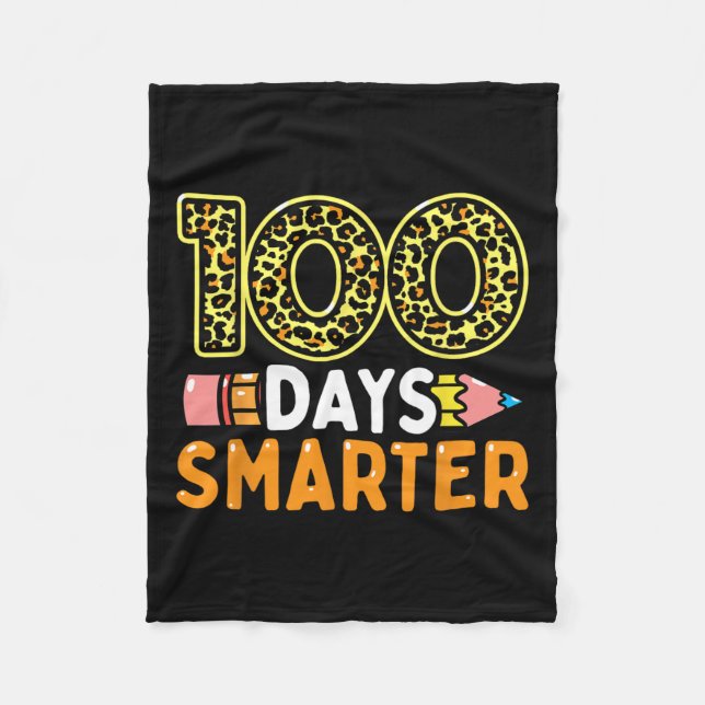 Manta Polar 100 días más inteligente profesor o estudiante 100 (Anverso)