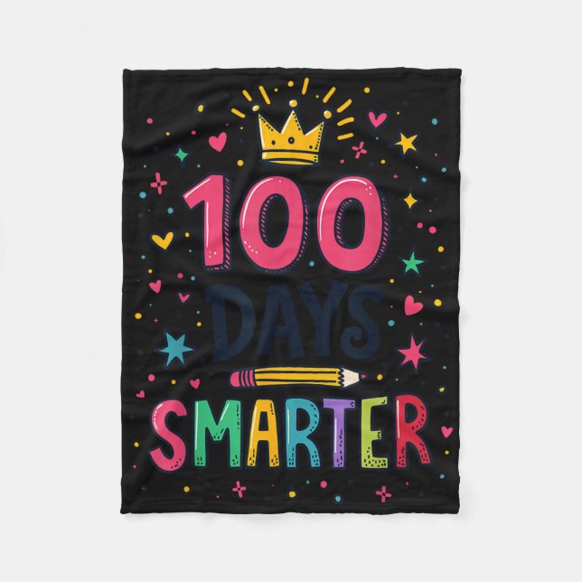 Manta Polar 100 Días Más Inteligentes Estudiante Docente 100 D (Anverso)