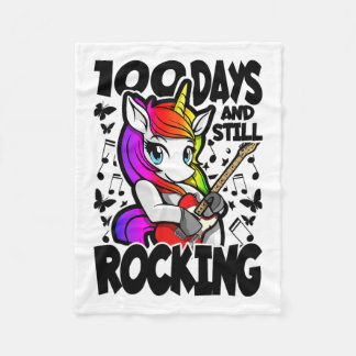 Manta Polar 100 Días Y Aún Rockeando - 100 Días De Escuela De