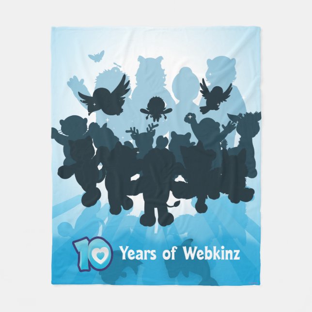 Manta Polar 10 años de silueta de Webkinz (Anverso)