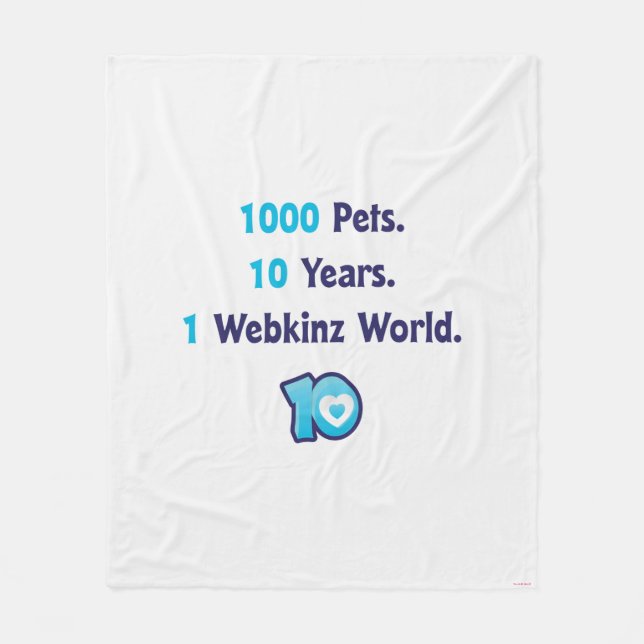 Manta Polar 10 años de Stats de Webkinz (Anverso)