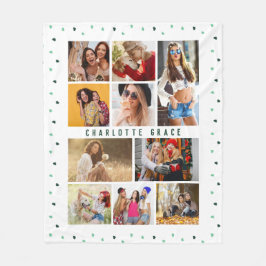 Manta Polar 10 Fotografía Verde Moderno Amor romántico Nombre