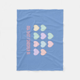 Manta Polar 10 razones por las que te amo - Décimo regalo de c