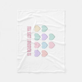 Manta Polar 10 razones por las que te amo - Décimo regalo de c